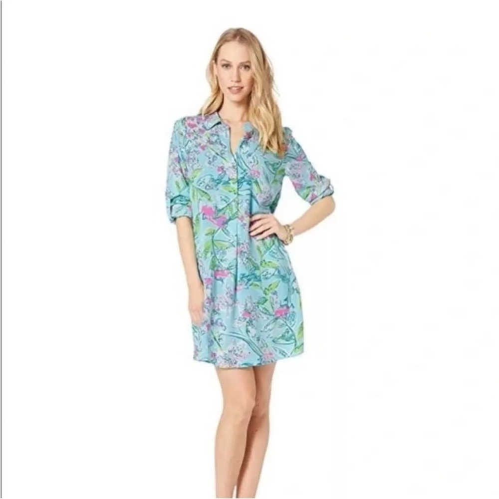 NWT Lilly Pulitzer-Lilith Tunic Dress Bali Blue Sway This Way - Picture 5 of 6